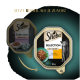 Sheba Katzenfutterverpackung für "Auswahl in Sauce" mit Rind und Truthahn, zeigt alte und neue Designs. Text: "Jetzt besser als je zuvor!"