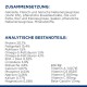 Nährwertinformationen für Haustierfutter auf Deutsch, die Zutaten und analytische Komponenten wie Protein, Fett und Vitamine detailliert.