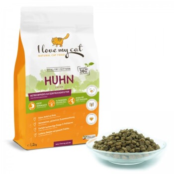 I love my cat Trockenfutter für Katzen mit Huhn – 1,2 kg