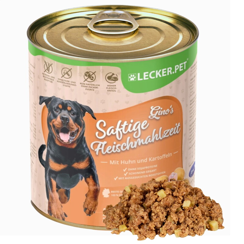 Lyra Pet Lecker.Pet Ginos Saftige Fleischmahlzeit 4,8 kg