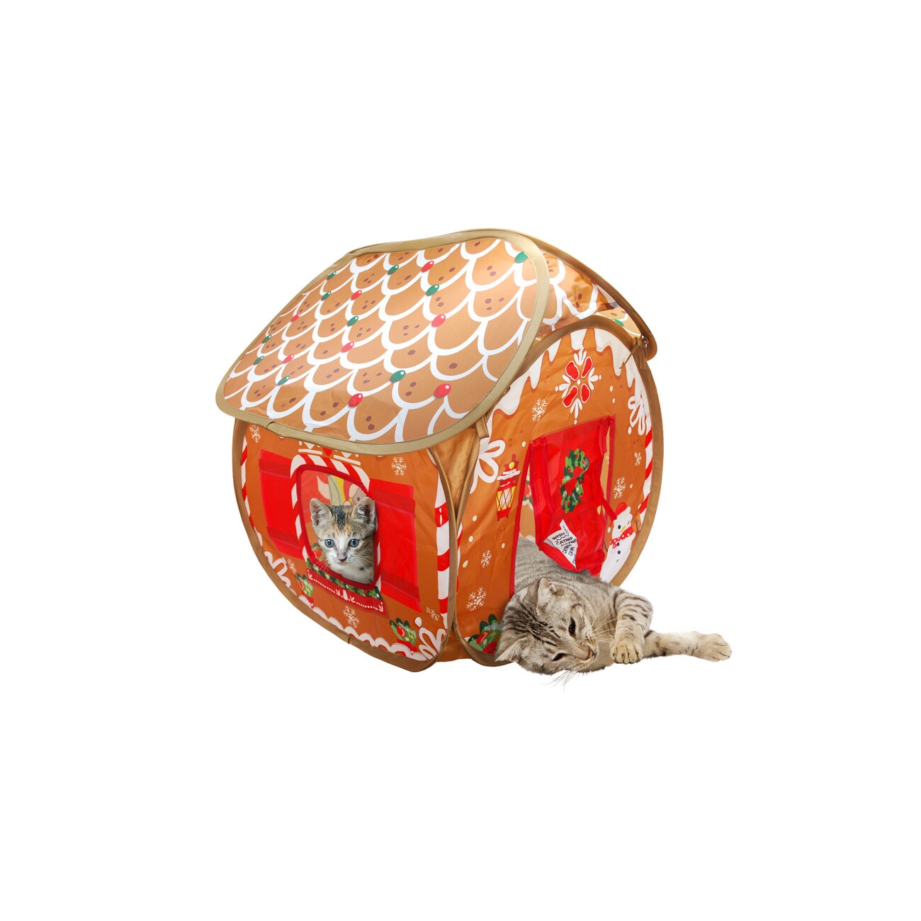 KONG Holiday Play Spaces Bungalow Gingerbread FRESSNAPF