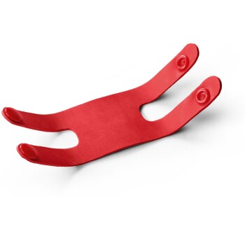 Rotes Haustierpflegewerkzeug mit zwei gebogenen Enden und Saugnäpfen, entworfen für einfache Handhabung und effektive Pflege.