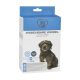 Verpackung für eine waschbare Hundewindel, zeigt einen braunen Hund und Größeninformationen (XS-XL, 7-16kg) auf Deutsch und Englisch.