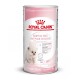 Formuła mleka Royal Canin Babycat dla kociąt, 0-2 miesiące, 300g puszka z uroczym obrazkiem kociaka i tekstem w dwóch językach.