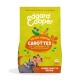 Sachet jaune de nourriture pour chiens Edgard Cooper avec le texte « Recette végétale avec des CAROTTES ET COURGETTES » et « CHIENS ADULTES MEDIUM ».