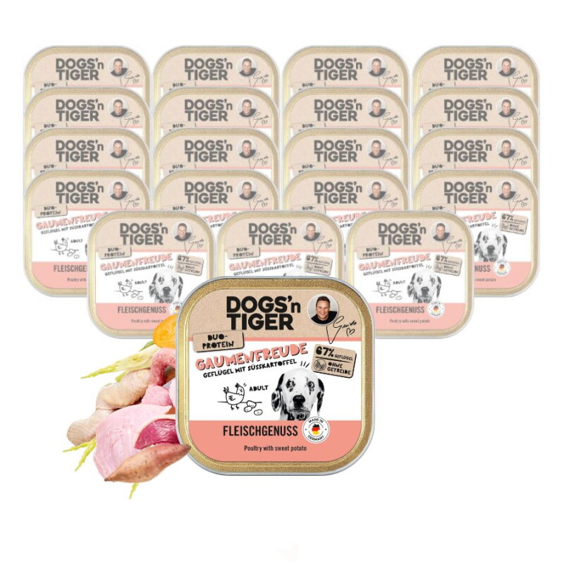Dogs'n Tiger Gaumenfreude Schale Geflügel 20x150 g