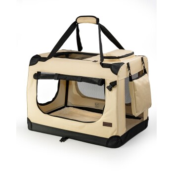 Hundetransportbox - faltbar - beige XXXL