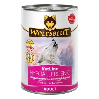 Adult VetLine Hypoallergenic, Pferd 6x395 g