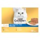Boîte Purina Gourmet Gold Les Mousselines Mousse pour chat, chat blanc à poil long et assiette de mousse, 12x85 g