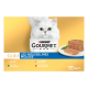 Purina Gourmet Gold Les Mousselines Mousse kattenvoerdoos, witte langharige kat en bordje mousse, 12x85 g