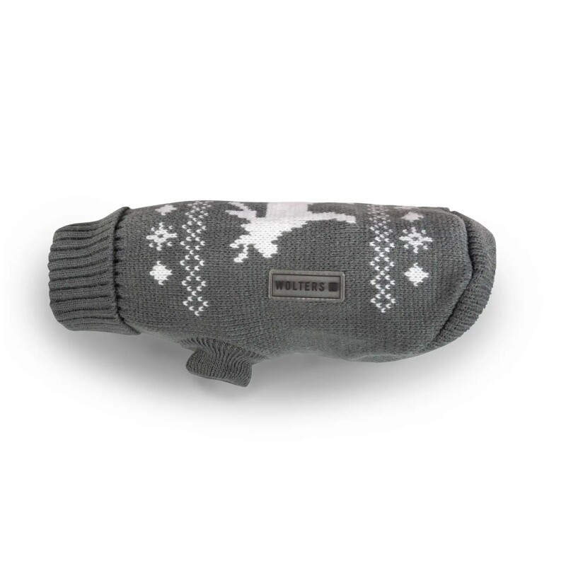 Wolters Strickpulli Elch grau/weiß 20 cm