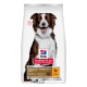 Sac de nourriture Hill's Science Plan montrant un chien brun et blanc, spécialité « Healthy Mobility », au poulet.