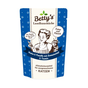 Frischebeutel Huhn und Forelle mit Borretschöl 12x 100g für Katze