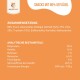 Snacks mit 80% Geflügel: Huhn 37%, Ente 25%, Truthahn 18%. Nährwerte: 28% Protein, 15% Fett, 2% Faser, 8% Feuchtigkeit, 389 kcal/100 g.