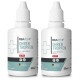Zwei Flaschen REAVET Ohrentropfen, jeweils 50 ml, gekennzeichnet mit "mit kolloidalem Silber" und "25 PPM," hergestellt in Deutschland.