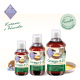 Flaschen mit Omega-3-Öl für Katzen von Chrono Balance, mit einem Katzenbild, mit Text, der essentielle Fettsäuren und gesundheitliche Vorteile hervorhebt.
