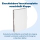 Energieeffiziente Hundeklappe mit isolierter Zugluftabdichtung, die warme Luft im Haus hält. Text: "3-Klappensystem ist langlebig & robust."