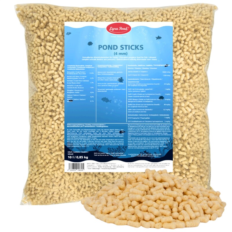 Lyra Pet Lyra Pond Pond Sticks Fischfutter Teichfutter 850 g