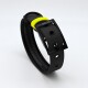 Biothane Halsband Schwarz neon gelb XL