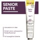 GimCat Senior Paste Tube (ab 7 Jahren) ausgewogene Altersformel 50 g; großer Banner 'SENIOR PASTE' und deutscher Vorteilstext.