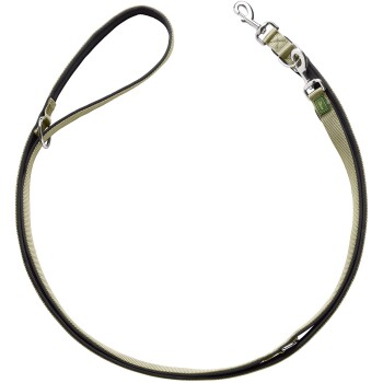 Verstellbare Führleine Neopren oliv 1,5 cm, 2 m