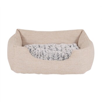 Lionto Hundebett mit Wendekissen meliert S