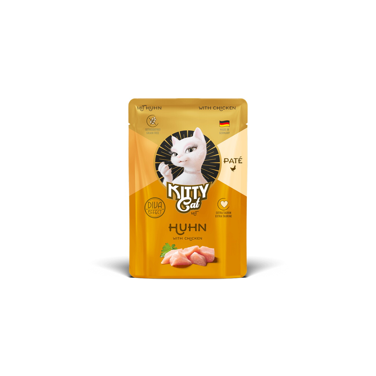 KittyCat Nassfutter Katze, Adult, Paté Huhn 6x85 g