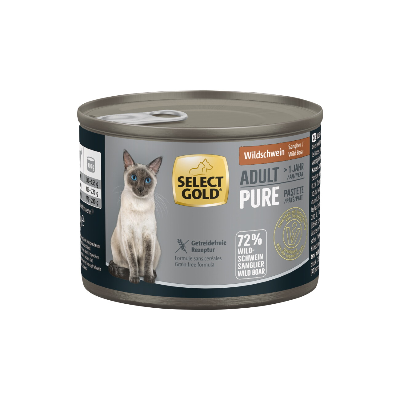 SELECT GOLD Pure Adult Paté Wildschwein 6x200 g