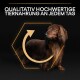 Ein brauner Dackel steht vor einem schwarzen Hintergrund, mit dem Text 'QUALITATIV HOCHWERTIGE TIERNAHRUNG AN JEDEM TAG' darüber.