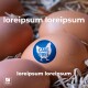 Brązowe jajka w słomie, jedno z niebieską naklejką "CAGE FREE" (bez klatek); biały tekst zastępczy "loreipsum loreipsum" i logo Hill's