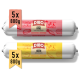 Zwei DIBO FreshRoll Tierfutterrollen, jeweils 5 x 800 g, eine Rind mit Karotte, Pastinake & Süßkartoffel, eine Huhn mit Karotte, Kürbis & Erbsen.