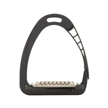 Schwarzes Haustierpflegewerkzeug mit strukturiertem Griff und gebogenem Handgriff, entworfen für einfachen Halt und Gebrauch.