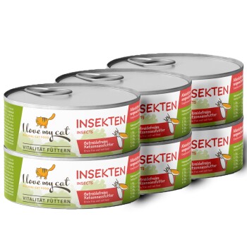 Katzenfutter Nass mit Insekten - 6x100g