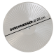 Eine runde, strukturierte Fressschüssel für Haustiere mit einem Durchmesser von 28 cm, beschriftet mit "DURCHMESSER: Ø 28 cm" in fettem schwarzen Text.
