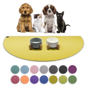 ® - Napfunterlage Halbrund - Öko-Tex und Made in Germany gelbgrün 60 cm, 1,2 m