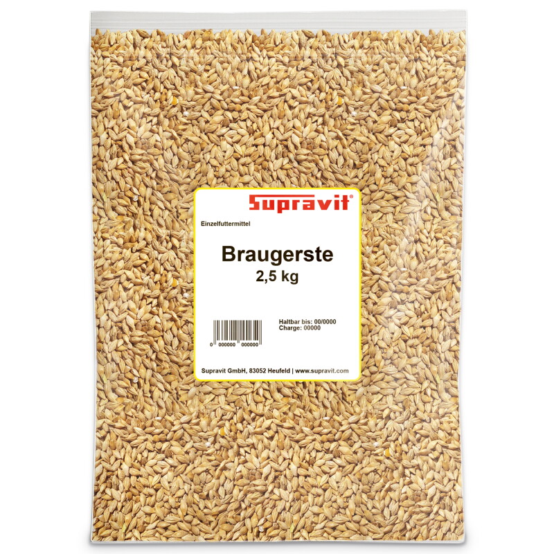 Supravit Braugerste - Ergänzungsfutter für Hühner und Tauben - energiereiches Zusatzfutter liefert wertvolle Kohlenhydrate - leicht verdaulich und...