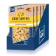 Aufsteller mit Nutri QM „Käse Softies“ Hundeleckerlis (mit Ricotta-Käse), Made in Germany, zeigt kleine Käse-Puffs.