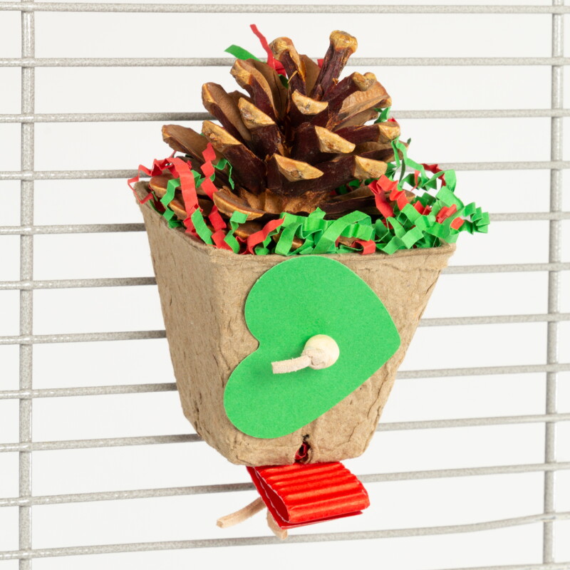 HappyBird Knabberspielzeug Pinecone Cup