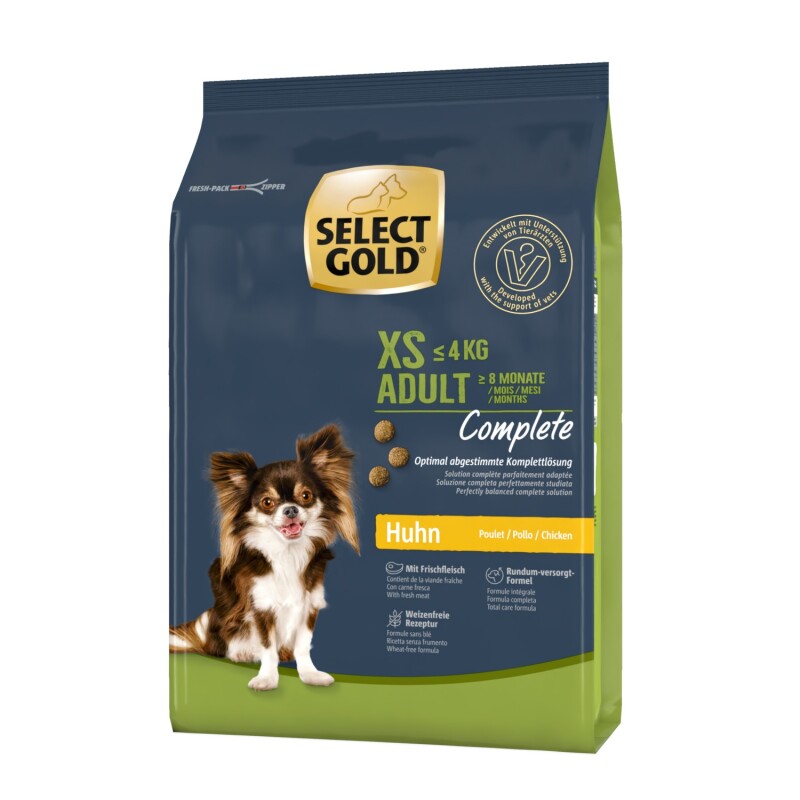 SELECT GOLD Complete XS Adult kip 1 kg