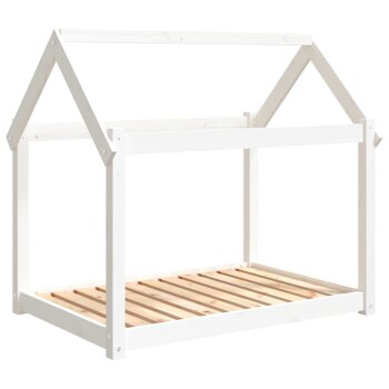 Hundebett XL (101x70x90 cm) aus Kiefernholz weiß