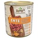 Dosenfutter für Hunde "Betty's Landhausküche" mit Ente, Amaranth, Kürbis und Cranberries, 600g, für erwachsene Hunde.