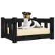 Hundebett Massivholz Kiefer schwarz/ braun 45,5 cm, 28 cm, 55,5 cm
