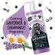 Flasche Bugalugs Lavendel & Kamille 4-in-1 Shampoo, mit beruhigendem Duft, mit Blumen und einer verspielten Hundillustration.