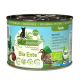 Dosenfutter für Katzen mit der Aufschrift "Catz finefood Bio Ente", das Bio-Ente, getreidefrei, ohne Zuckerzusatz und ohne Tierversuche enthält.