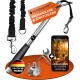 Hundefahrrad-Leinen-Set von Pfotenwunder mit Dehnleine, Montagematerial und App zum Radfahren mit Hund, deutsche Marke.