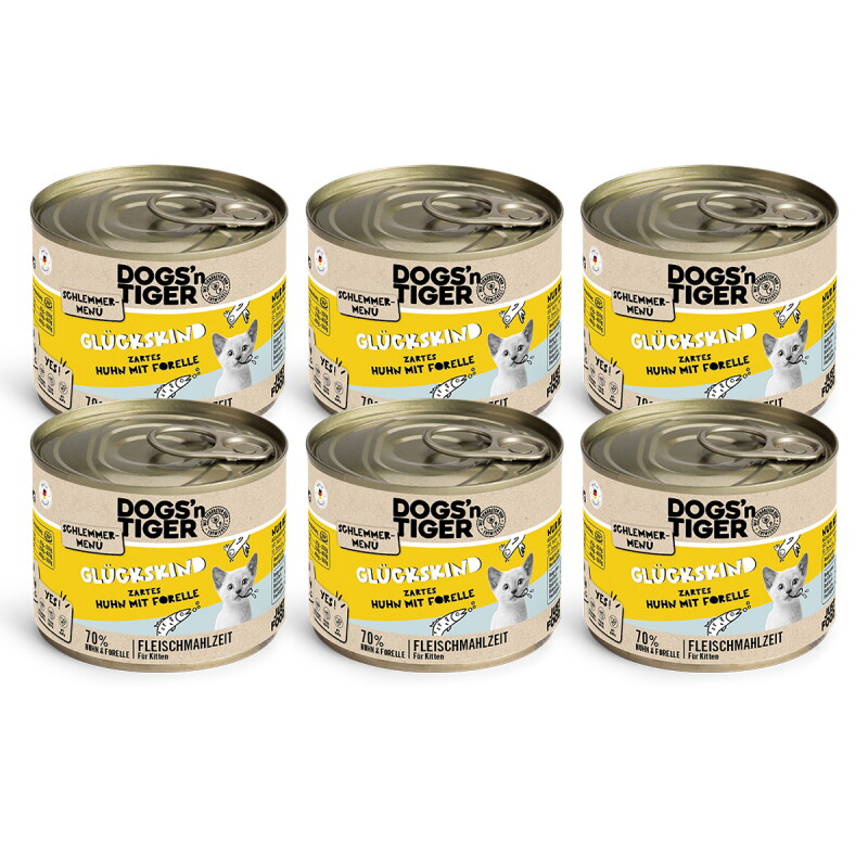 Dogs'n Tiger Glückskind Huhn & Forelle 6x200 g