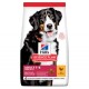 Hill's Science Plan dog food bag featuring a happy Bernese Mountain Dog. Text highlights "Adult 1-5," "Large 25 KG," and "with Chicken."
