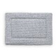 Gray plush pet mat with a soft, fluffy texture and a rectangular shape, suitable for pet comfort.