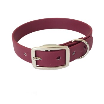 21-30cm HU Biothane Halsband bordeaux 34 cm, 45 cm