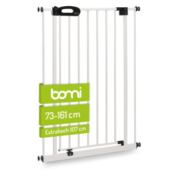 Türschutzgitter Extrahoch 107 cm - Merle 73-81 cm in Weiß für Hunde & Katzen